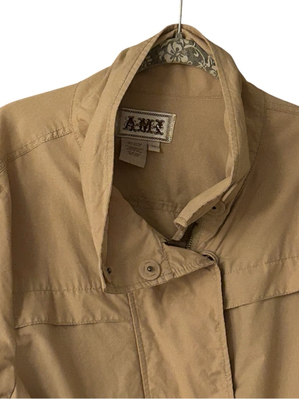 Ami Women's Tan Utility Jacket with Cinch Waist Size 1X - Picture 2 of 8